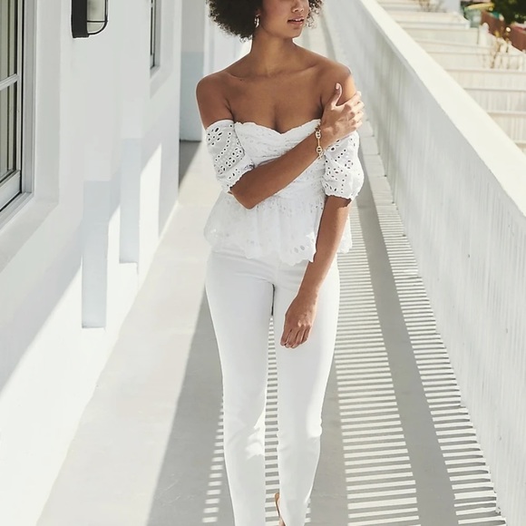 • Express • Eyelet Lace Off The Shoulder Top - Picture 5 of 16